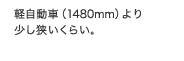 �y�����ԁi1480mm�j��菭���������炢�B